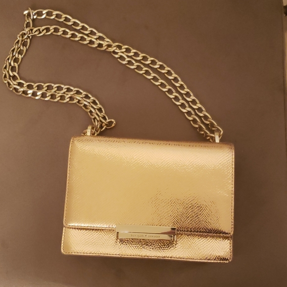 Kate Spade Rose Gold leather purse w Gold chain - Picture 3 of 13